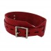 Locking Buckling Leather Collar, Red